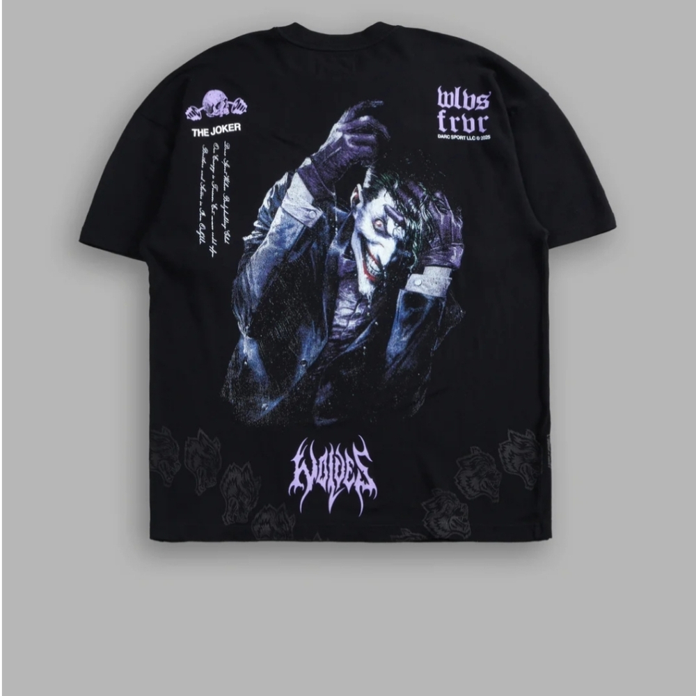 Darc Joker "Side By Side" Series Premium Oversized Tee in Black